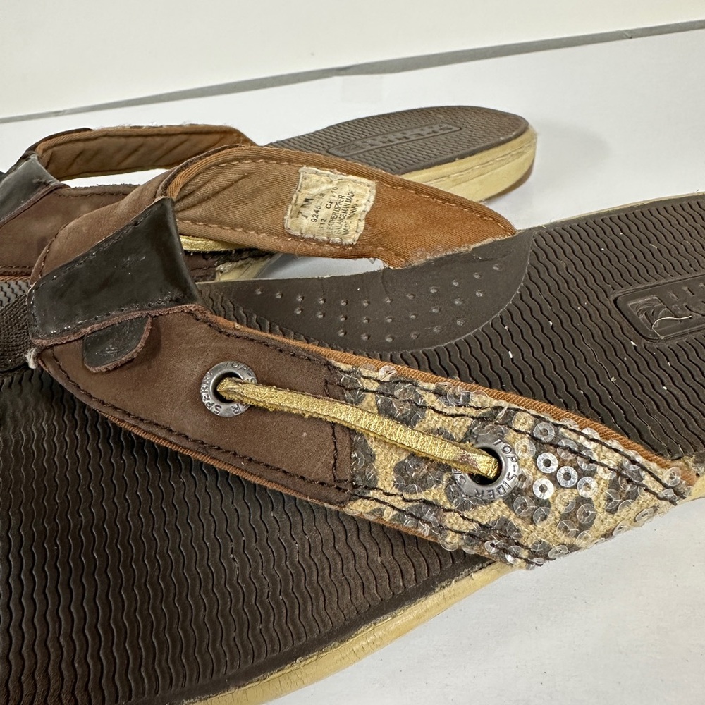 Sperry Brown and Tan Safari Sandals